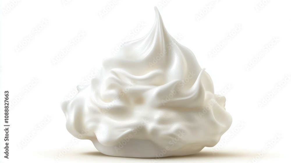 Creamy white whipped topping swirl. Creamy white whipped topping swirl.