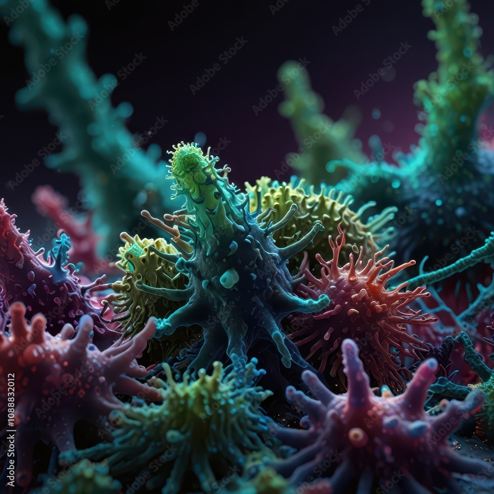 a close up of a group of sea life. generative AI
a close up of a group of sea life. generative AI