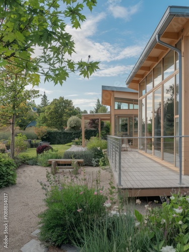 Modern Contemporary Home with Floor-to-Ceiling Windows and Beautiful Landscaping