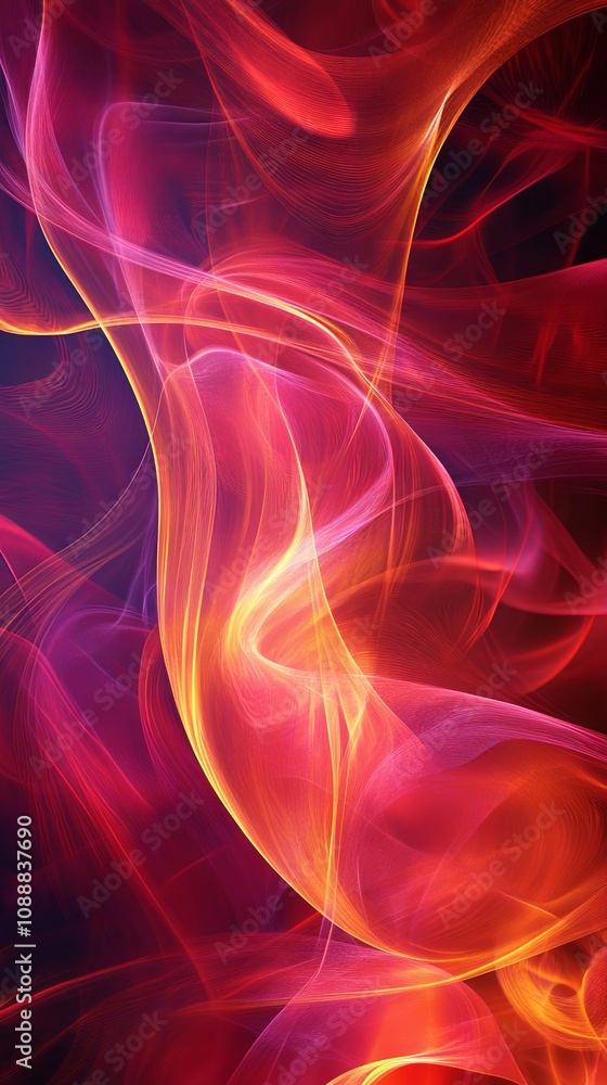 Abstract Glowing Lines and Curves: Digital Art Abstract Glowing Lines and Curves: Digital Art