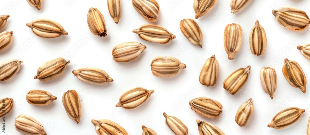 Sunflower Seeds Fried and Ready to Eat Isolated on White Background Sunflower Seeds Fried and Ready to Eat Isolated on White Background