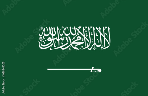 
Saudi Arabia National Flag vector icon. Flag design of Saudi Arabia.