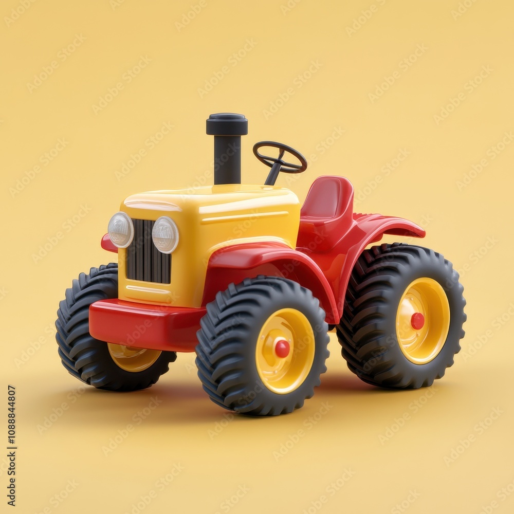 Vibrant Toy Tractor: A Playful Symbol of Farming and Exploration Vibrant Toy Tractor: A Playful Symbol of Farming and Exploration