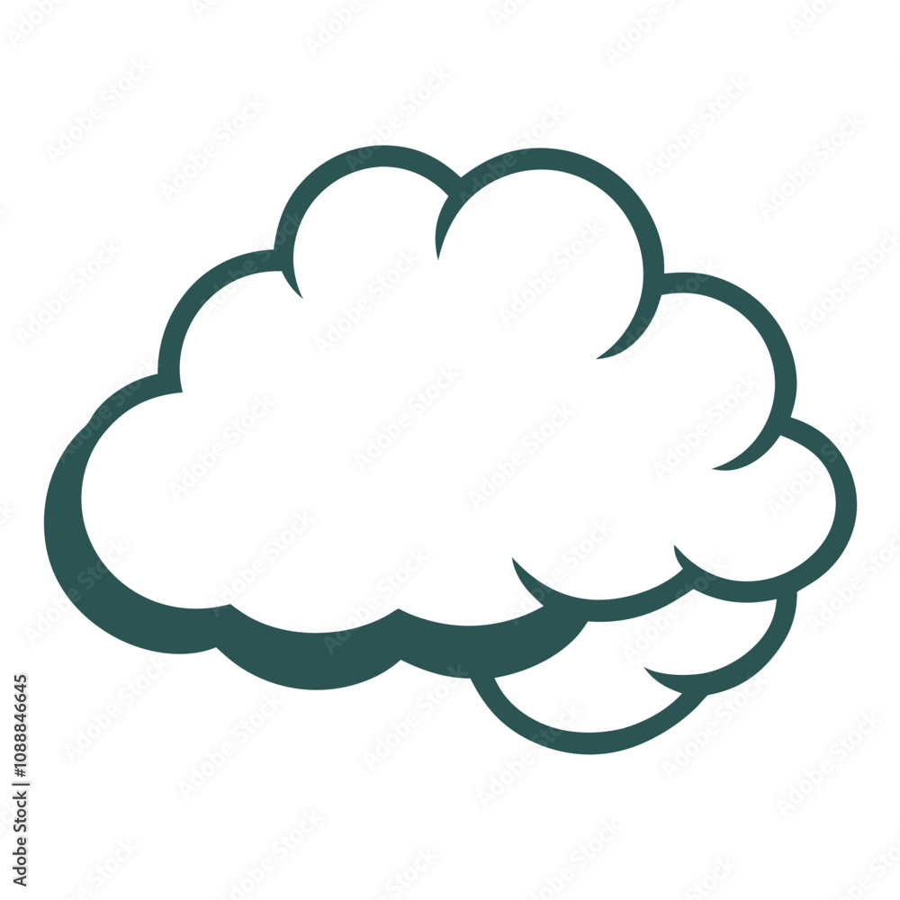 Abstract Cloud Line Art. Abstract Cloud Line Art.