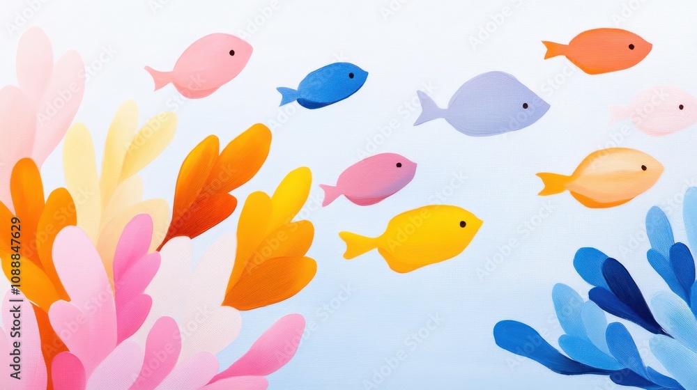 Dynamic Underwater Scene with Coral Reef and Fish Dynamic Underwater Scene with Coral Reef and Fish