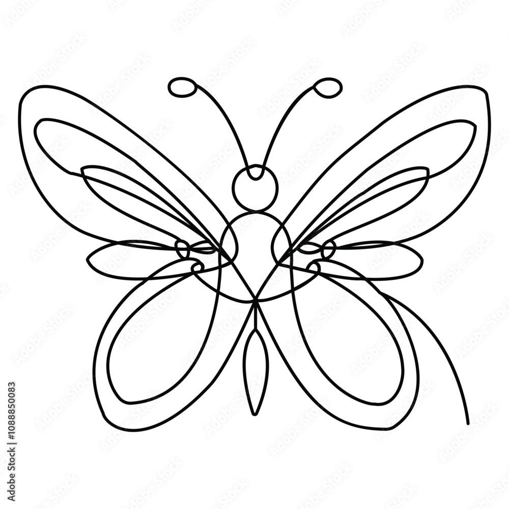 Butterfly Single continuous line art Butterfly Single continuous line art