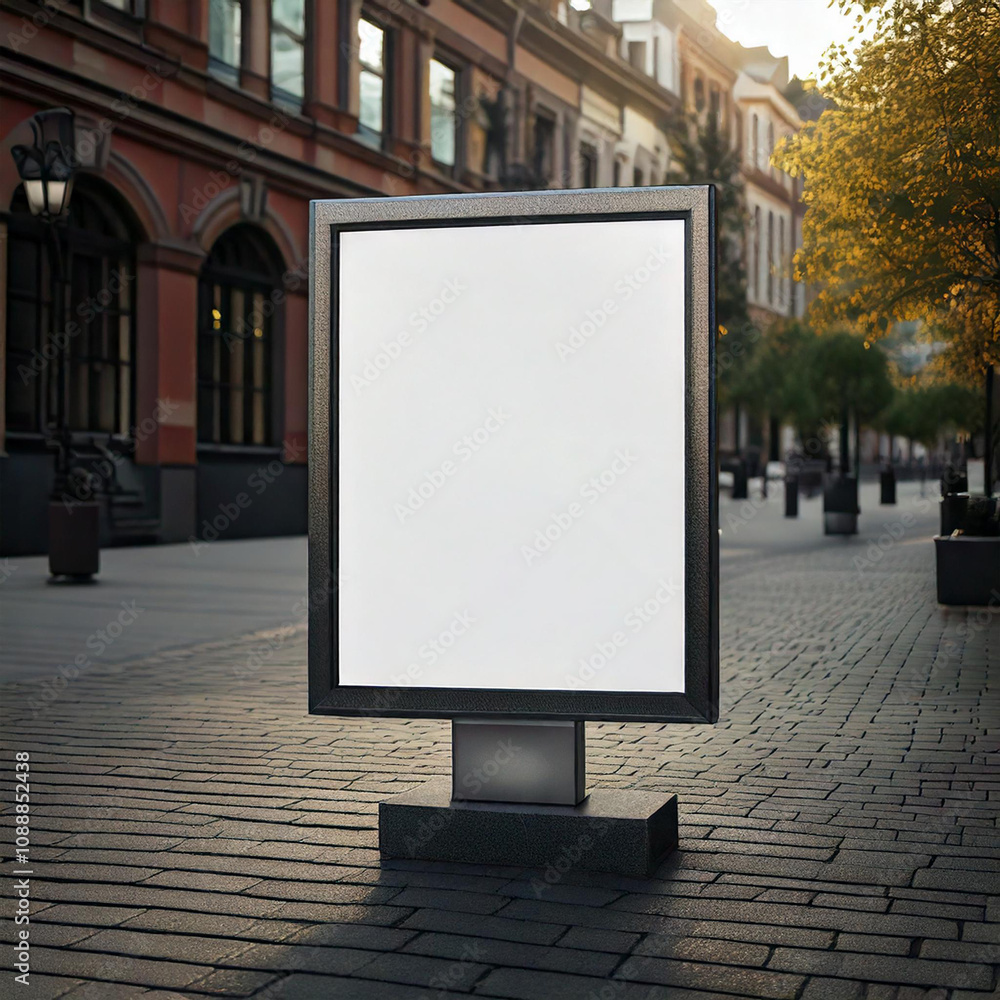 Fototapeta premium Square Sign Mockup