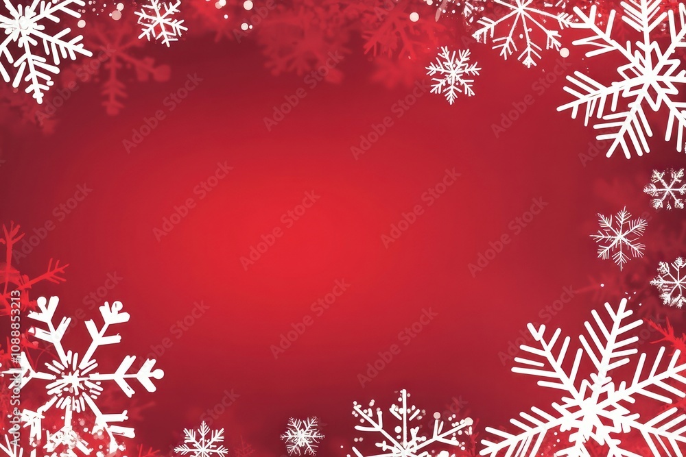 Red background with snowflakes art illustration pattern. Red background with snowflakes art illustration pattern.
