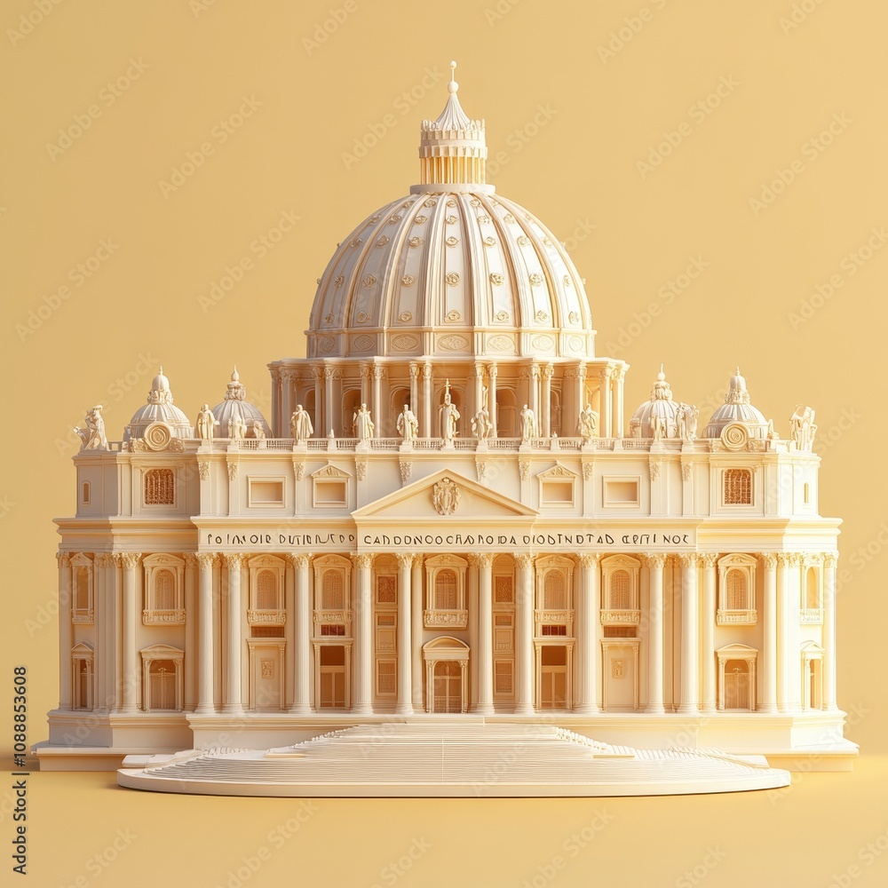 Fototapeta premium Majestic Architectural Masterpiece: St. Peter's Basilica in the Vatican City