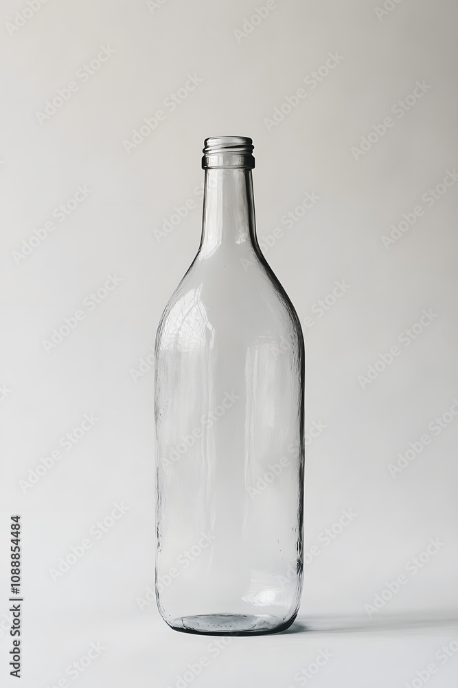 a photo of a simple empty transparent water glass bottle mockup on a white background a photo of a simple empty transparent water glass bottle mockup on a white background