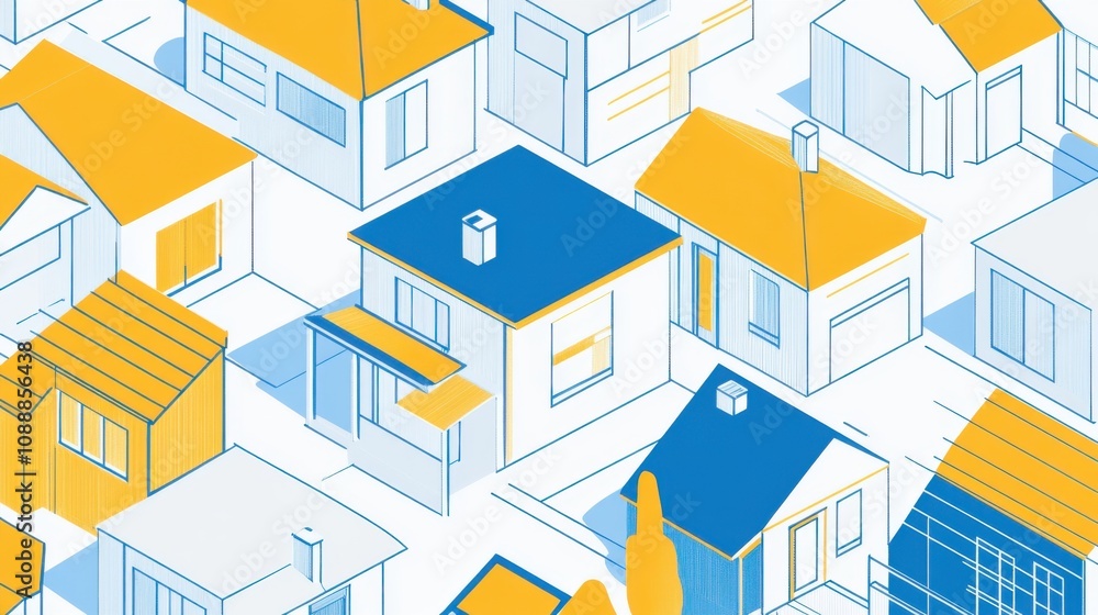 Real estate icons collection. Generative AI Real estate icons collection. Generative AI