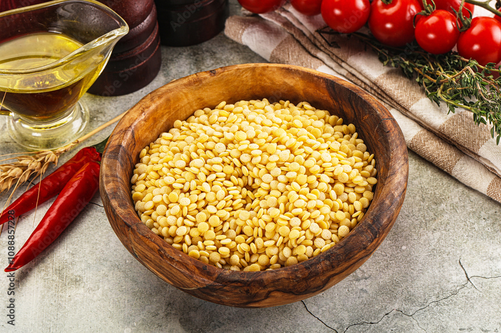 Dry raw wheat pasta - ptitim Dry raw wheat pasta - ptitim