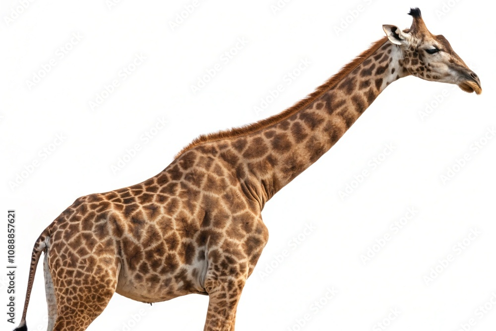 Obraz premium giraffe isolated on white background