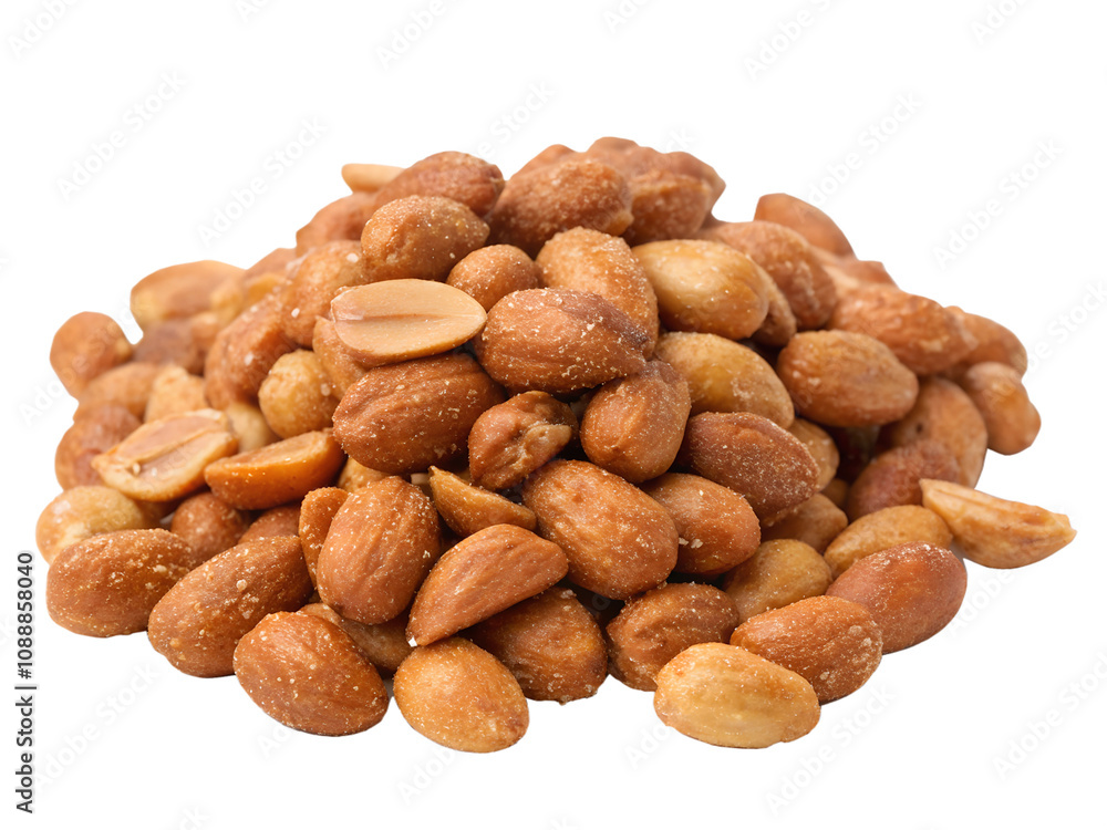 peanuts on white background peanuts on white background