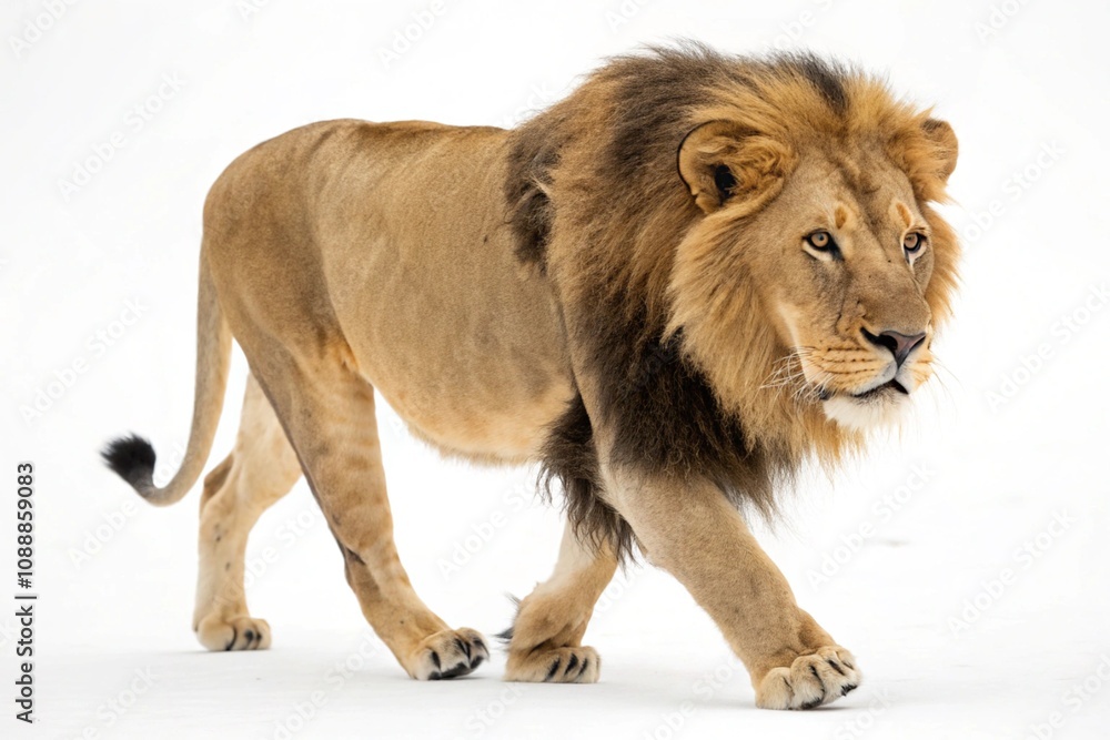 Obraz premium lion king isolated on white background