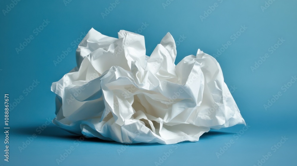 A pile of tissues fanned out on a smooth surface, showing soft edges and delicate creases. A pile of tissues fanned out on a smooth surface, showing soft edges and delicate creases.