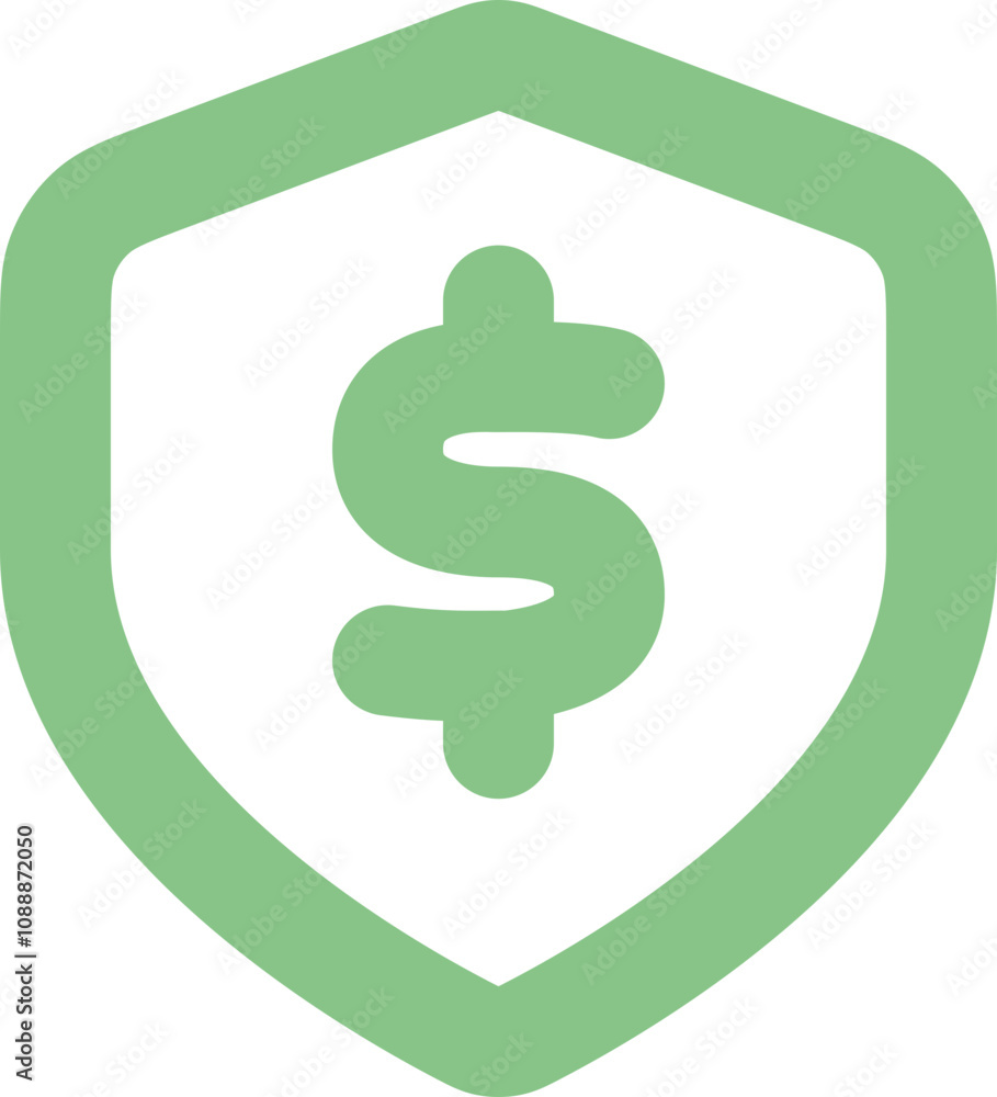 Shield Dollar icon design logo Shield Dollar icon design logo