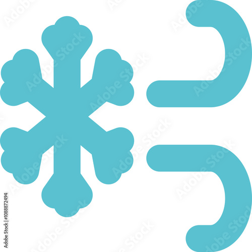 Snow Blowing icon design logo