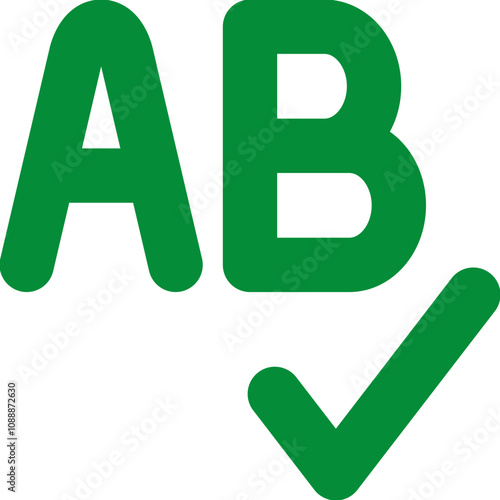 Spell Check icon design logo