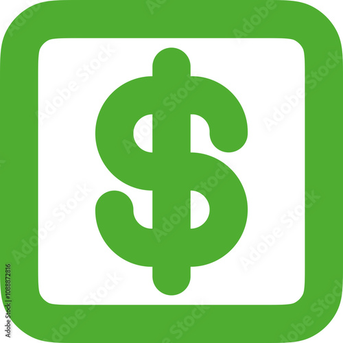 Square Dollar icon design logo