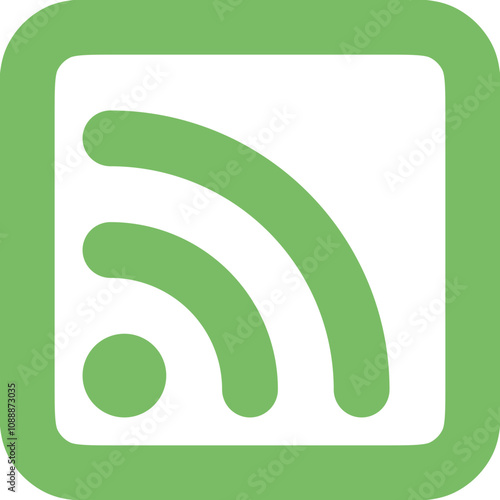 Square RSS icon design logo