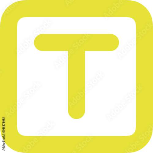 Square T icon design logo