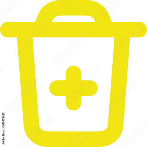 Trash Plus Alt icon design logo