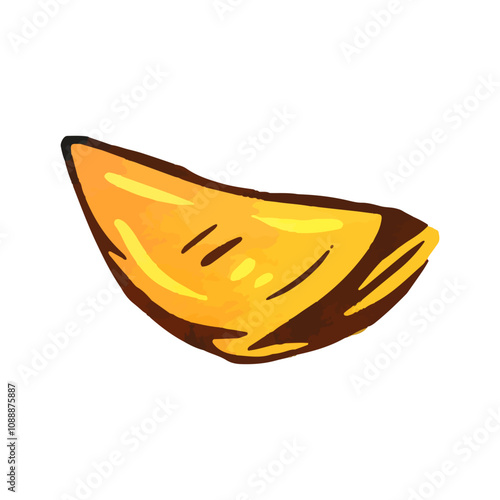 Delicious golden empanada filled with savory ingredients, perfect snack any time of day