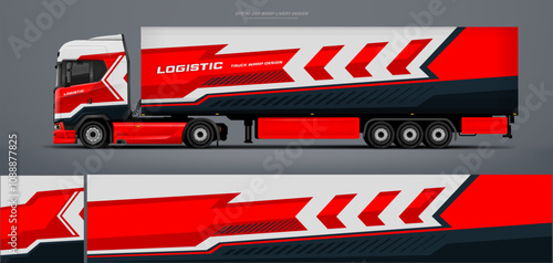 truck and trailer wrap livery design. vector file printing below