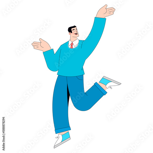 Business man. Flat Vector Illustration