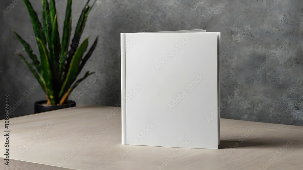 White empty blank A4 magazine book front cover mockup isolated on wooden table, minimal graphic design resources for branding advertising White empty blank A4 magazine book front cover mockup isolated on wooden table, minimal graphic design resources for branding advertising
