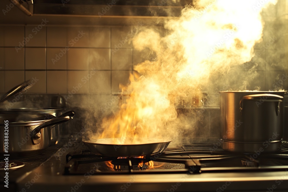 Gas stove. Gas is burning. Kitchen gas stove for cooking. Gas stove. Gas is burning. Kitchen gas stove for cooking.