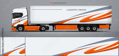 truck and trailer wrap livery design. vector file printing below