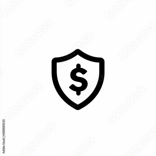 A black and white shield icon with a dollar sign inside.