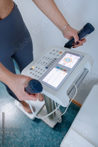 Body measurements of weight and body fat, focusing on health tracking and fitness goals. Ideal for themes of wellness, body composition, and fitness progress.