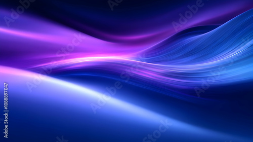 Wallpaper Mural Abstract Digital Art with Wavy Lines in Blue and Purple Hues Torontodigital.ca