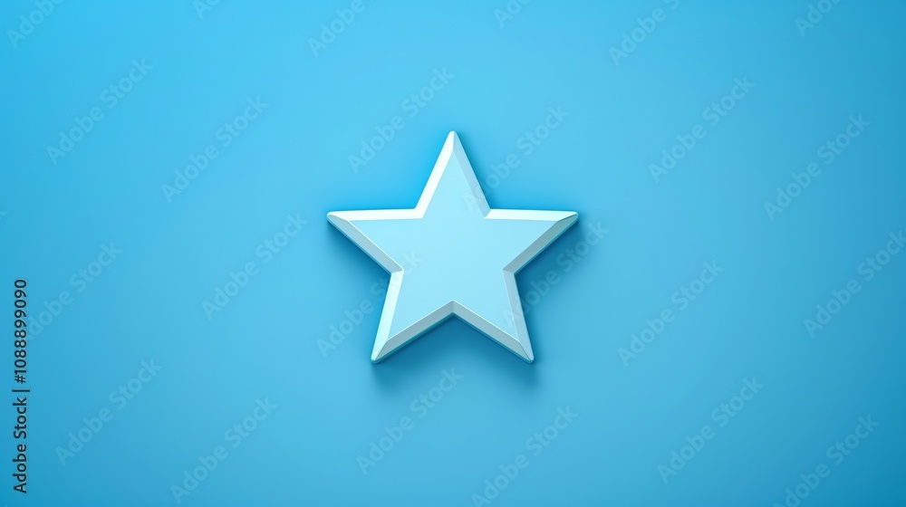 A single light blue star on a blue background. A single light blue star on a blue background.