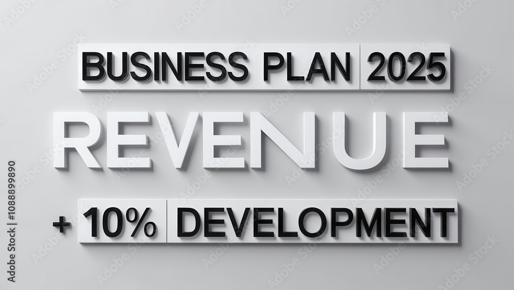 A modern business plan graphic highlighting A modern business plan graphic highlighting