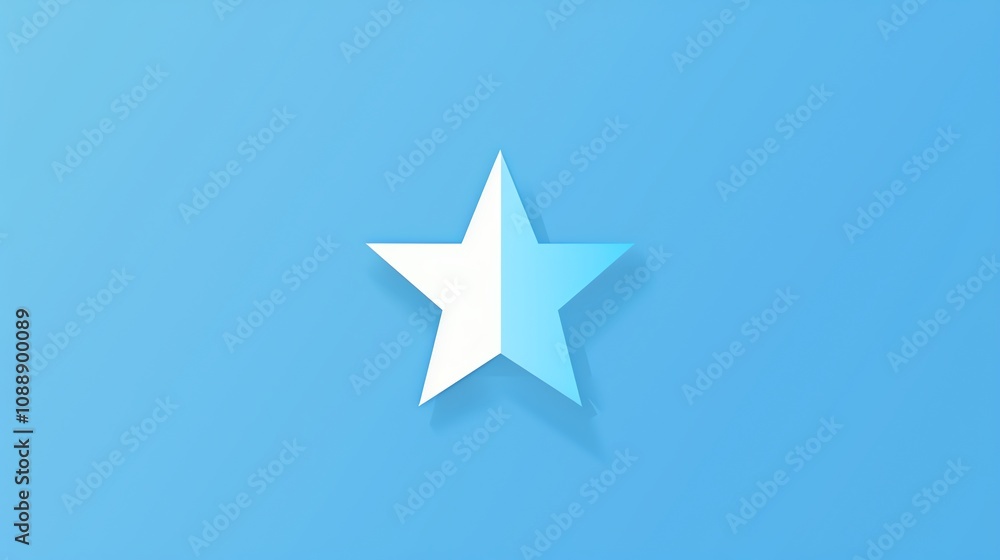 A single white star with a blue gradient on a blue background. A single white star with a blue gradient on a blue background.