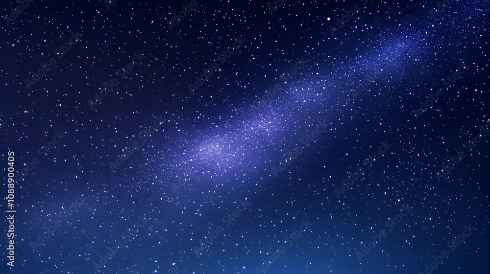 Fototapeta premium Digital Illustration of a Night Sky with a Milky Way Galaxy in the Background