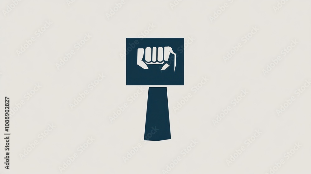 Hand gripping a lever on a stand. Hand gripping a lever on a stand.