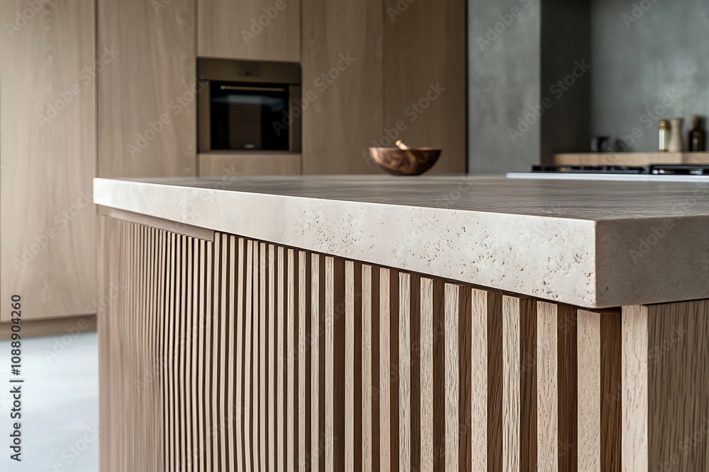 Smooth Textured Kitchen Countertop - Sleek Cabintry With Modern Design Smooth Textured Kitchen Countertop - Sleek Cabintry With Modern Design