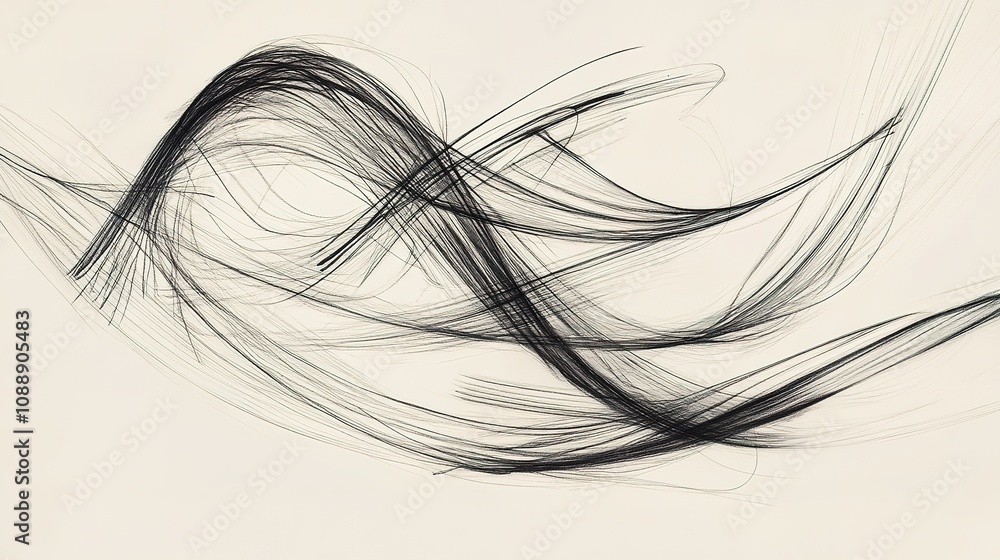 Abstract design exploration digital art handsketched lines minimalist style creative perspective artistic concept