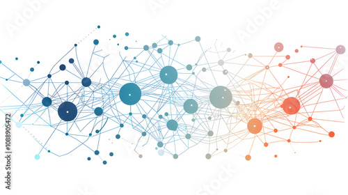 neural networks evolving representing deep learning and ai capabilities for future tech with a white accent, flat design, png