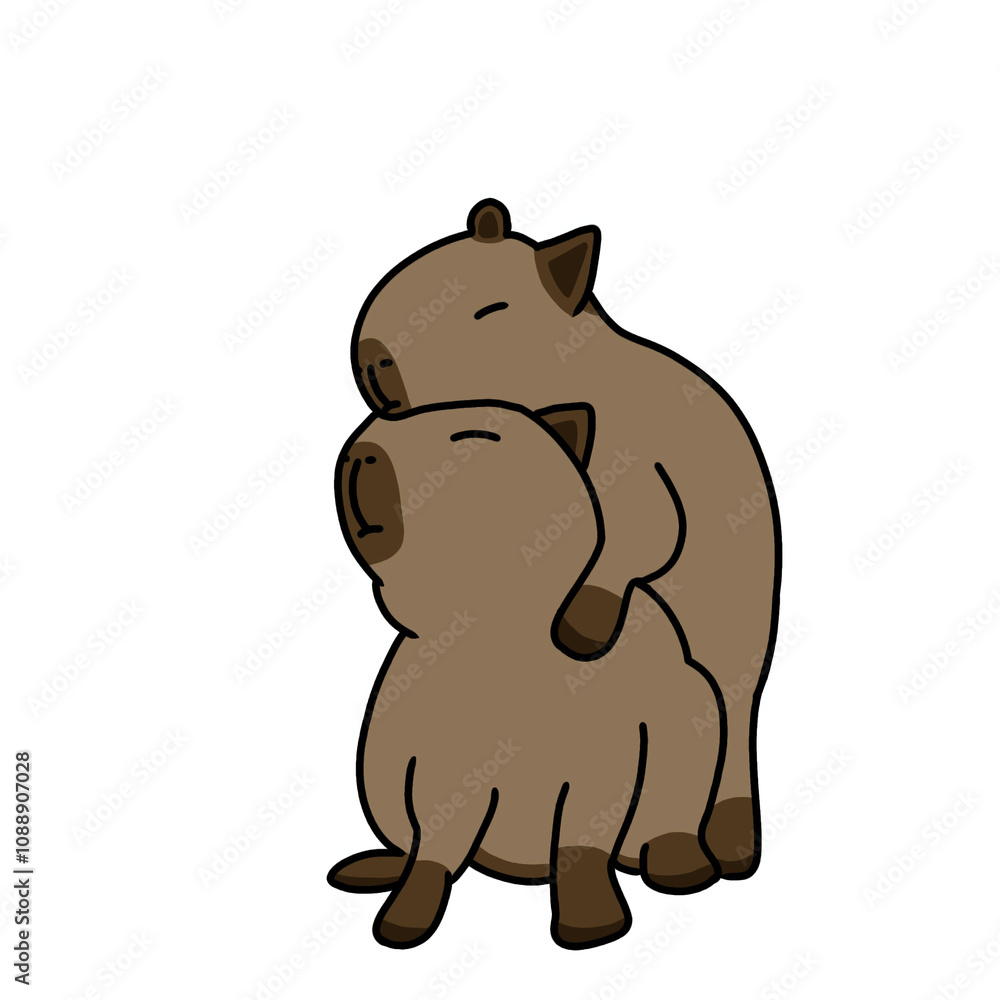 Capybara illustration image Capybara illustration image