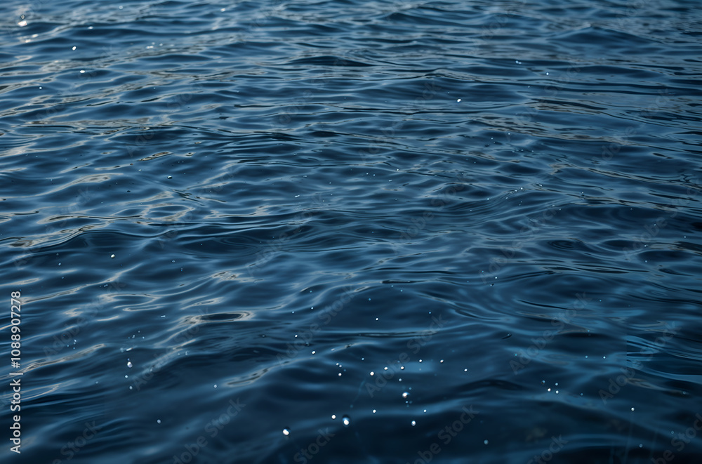 A tranquil view of ocean waves gently rippling under sunlight, symbolizing peace and natural beauty. Generative AI A tranquil view of ocean waves gently rippling under sunlight, symbolizing peace and natural beauty. Generative AI