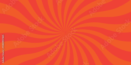 Vector sunburst pattern orange and red design. Vintage sunrays illustration swirl grunge backdrop line. sun beam vector banner design and comic burst gradient concept pattern.