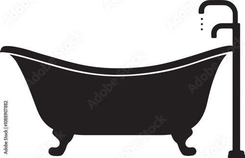 bath silhouette icon vector design with ai