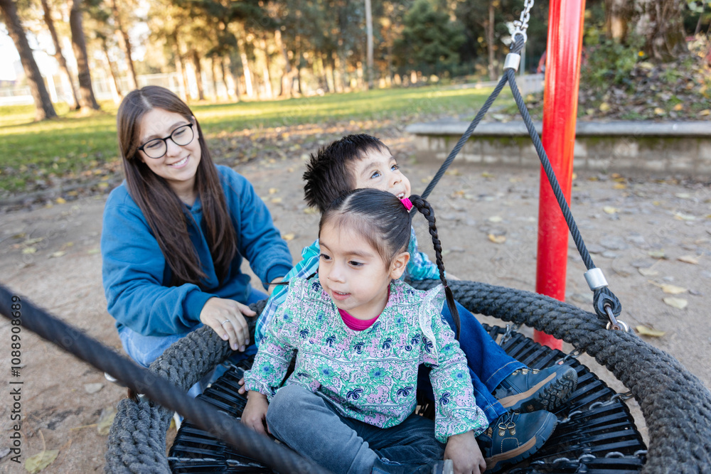 © ADDICTIVE STOCK - Family enjoying a playful day at the park with children