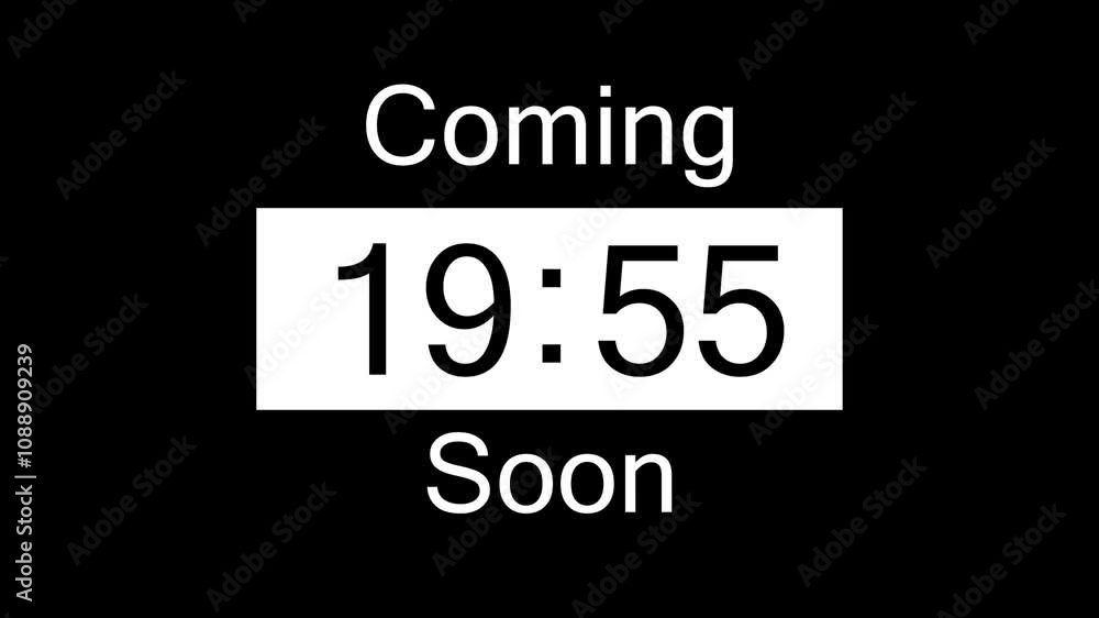 20 minutes countdown animation text coming soon 